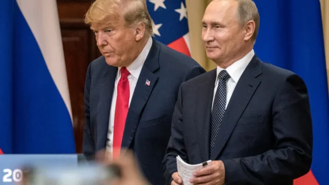 Presiden AS, Donald Trump Bersama Presiden Rusia, Vladimir Putin