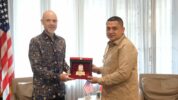 Wali Kota Makassar Saat Bertemu Dengan Konsul Jenderal (Konjen) Amerika Serikat, Christopher Green