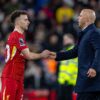 Pelatih Liverpool Arne Slot Bersama Diogo Jota