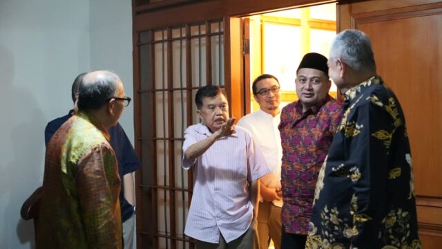 Silaturahmi Lebaran, Munafri Arifuddin Temui JK Serap Wejangan untuk Pembangunan Makassar